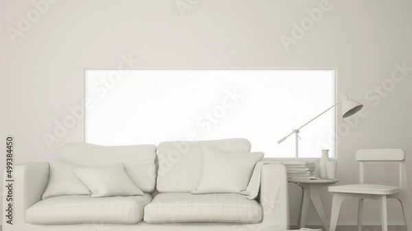 Fototapeta The interior  minimal and work space in condominium 	
