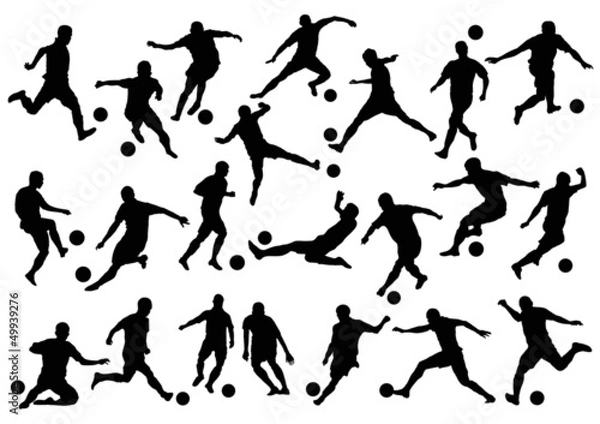 Obraz soccer player silhouette
