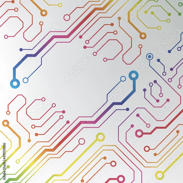 Obraz circuit board background. eps10 vector illustration
