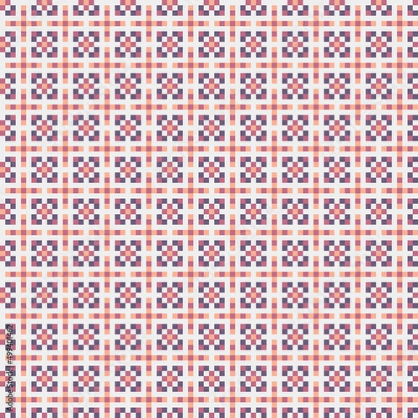 Fototapeta Abstract Cross Pattern generative computational art illustration