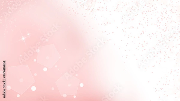 Obraz ピンク色　結晶　背景　壁紙　イラスト