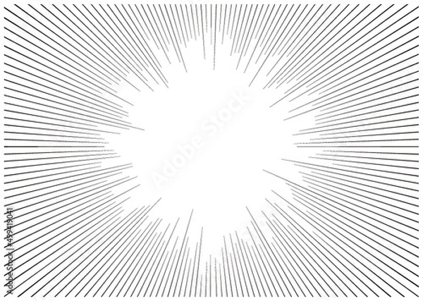 Obraz マンガ背景 集中線のイメージ