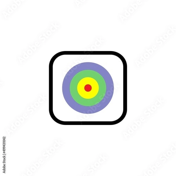 Fototapeta target icon vector illustration graphic design image