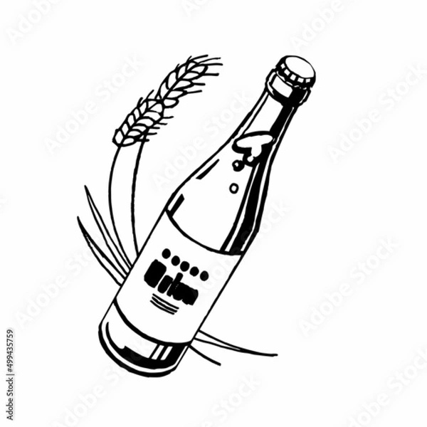 Fototapeta 麦とビール