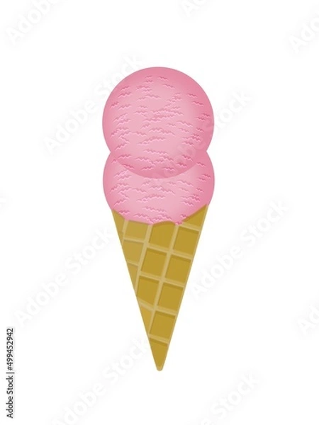 Fototapeta ice cream cone two Balls