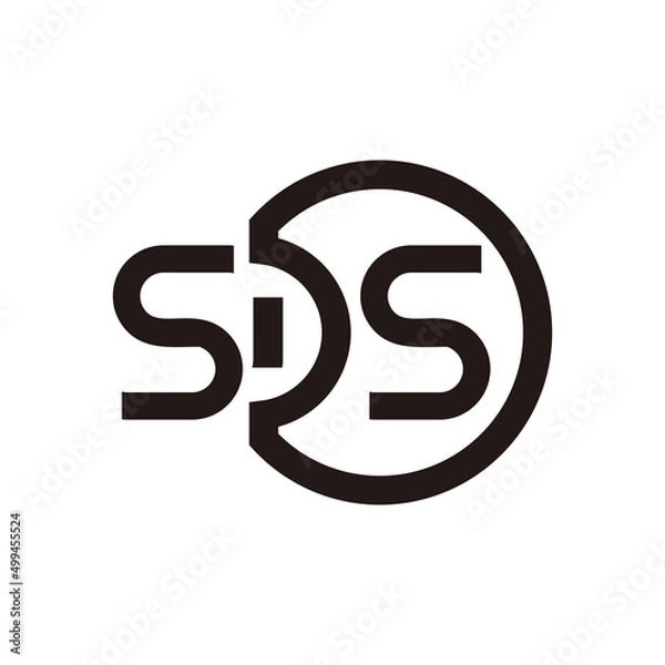 Obraz SDS vector logo illustration symbol