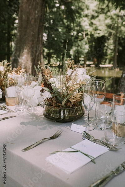 Fototapeta wedding decoration table setting