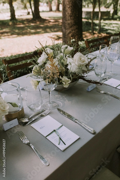 Fototapeta wedding decoration table setting