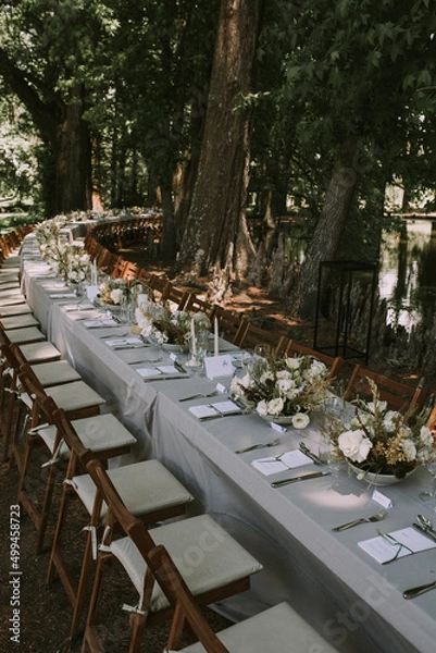 Fototapeta wedding decoration table setting