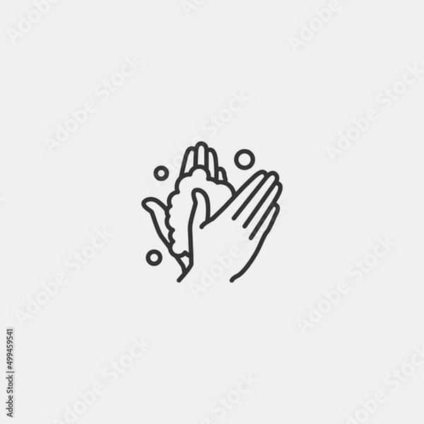 Obraz  Wash_hands vector icon illustration sign