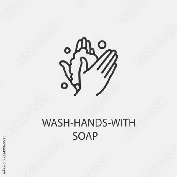 Obraz  Wash_hands vector icon illustration sign
