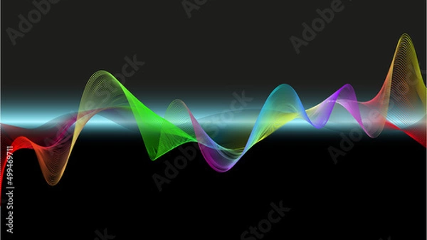 Obraz multicolored waves background