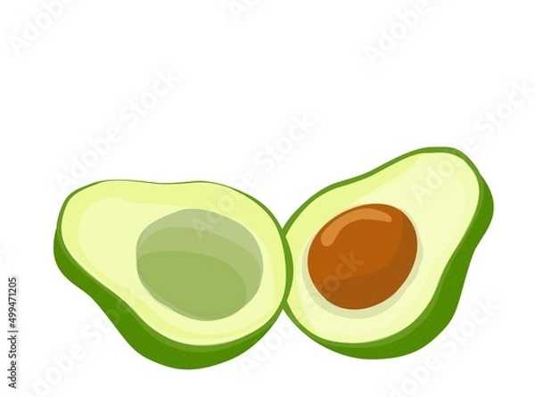 Fototapeta avocado cut in half