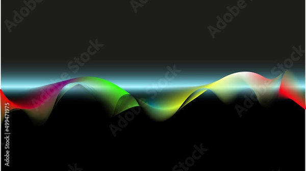 Obraz multicolored waves modern background