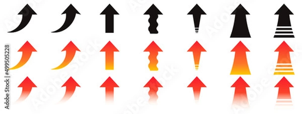 Obraz シンプル　矢印　アイコン　セット