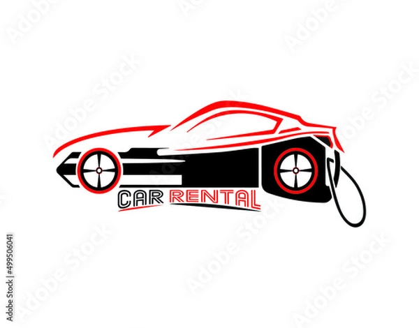 Obraz car rental vector logo design