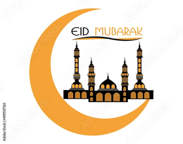 Obraz eid mubarak vector logo design 2022