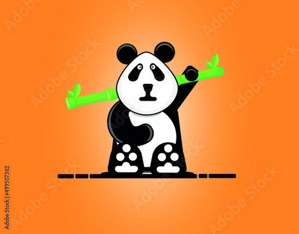 Obraz panda vector logo design