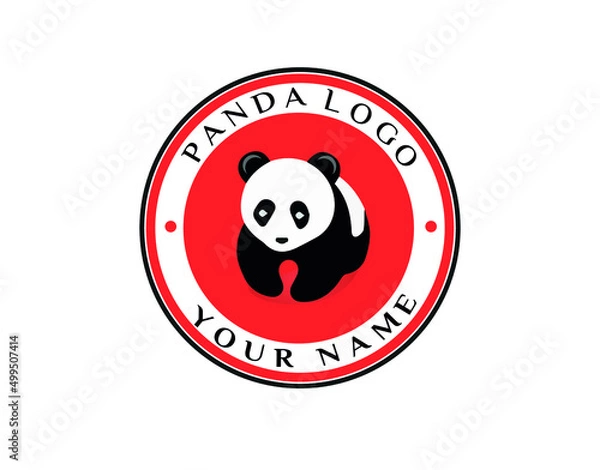 Obraz panda vector logo design 2022