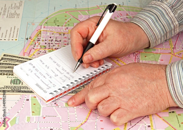 Fototapeta tourist map.