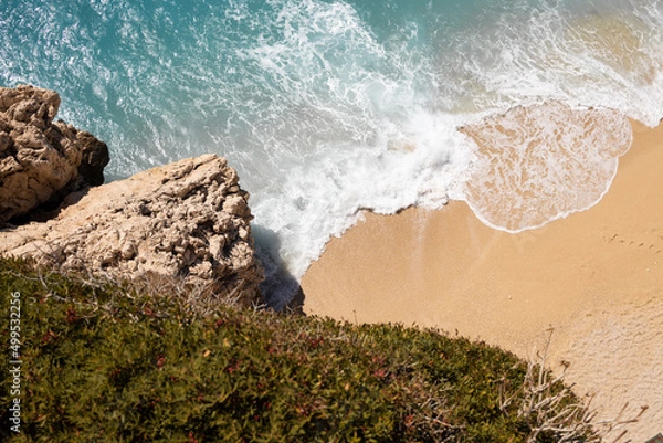 Obraz Capotage - famous beach in the south of Turkey. Azure waves and light sand