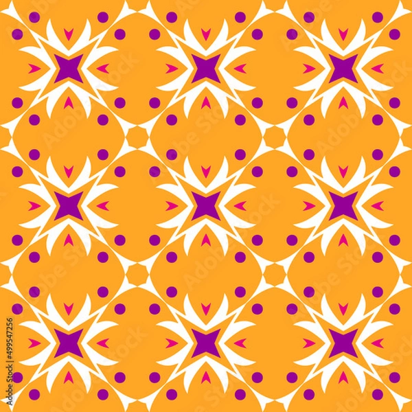 Fototapeta batik floral seamless pattern design 