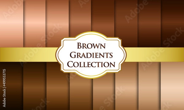 Fototapeta Vector set of  brown gradients