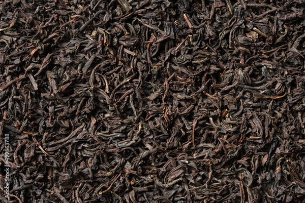Fototapeta Black tea on white background. Top view. Close up. High resolution
