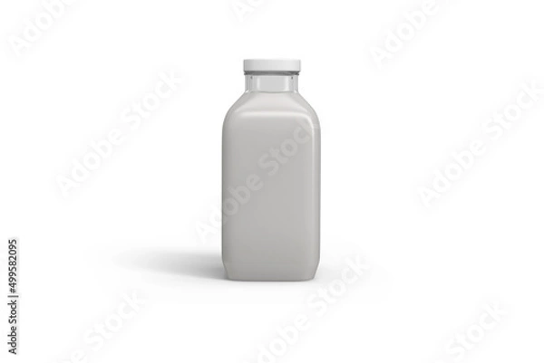 Obraz Smoothies or juice plastic bottle mockup isolated on white background. 3d rendering.