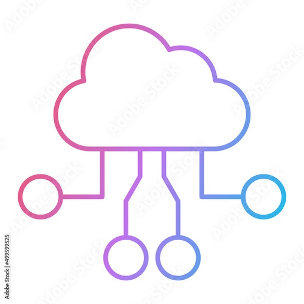 Fototapeta Cloud Computing Icon Design