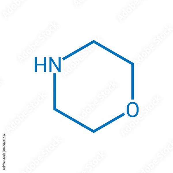 Fototapeta chemical structure of Morpholine (C4H9NO)