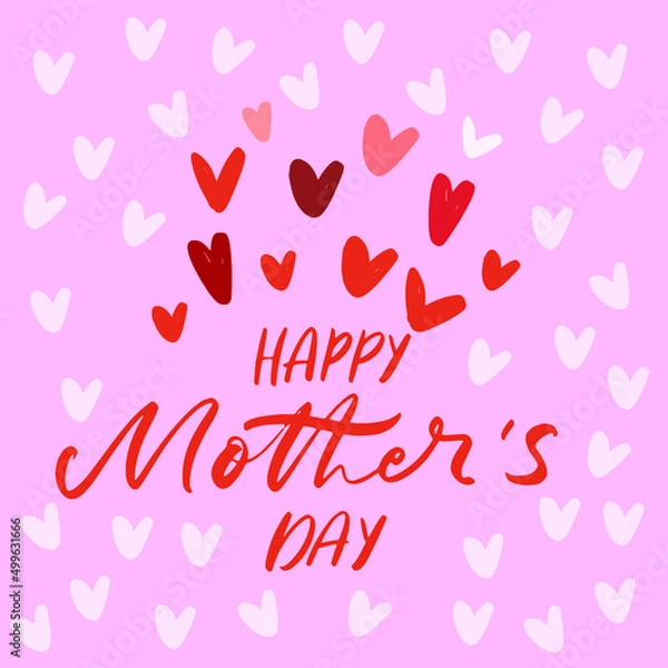 Fototapeta Lettering Happy Mother's Day. Handwritten typography. Calligraphy text