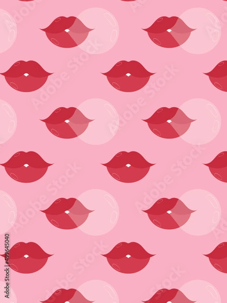 Fototapeta Pattern with lips
