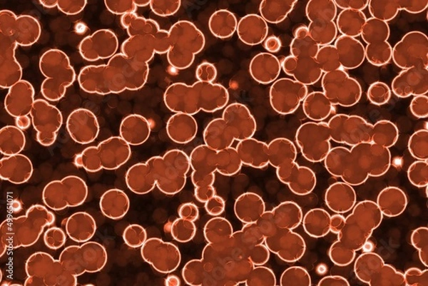 Fototapeta cute design red many organic cells cg texture illustration