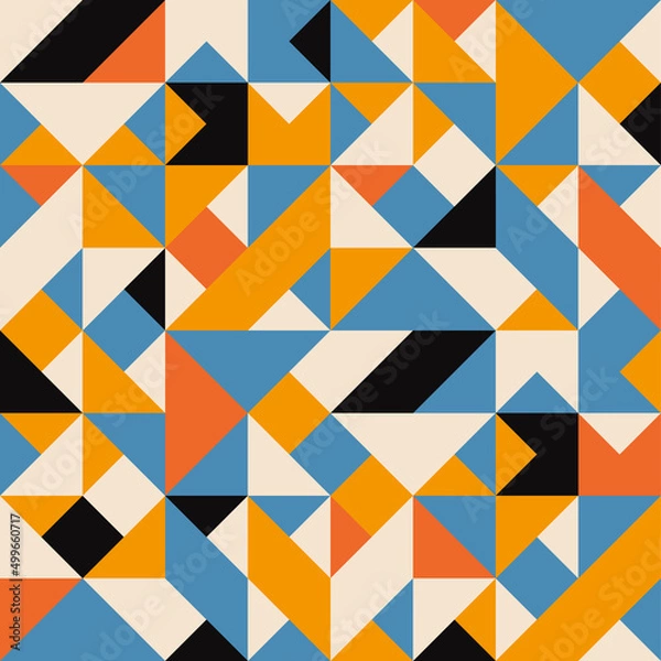 Obraz Vintage color triangle seamless background pattern