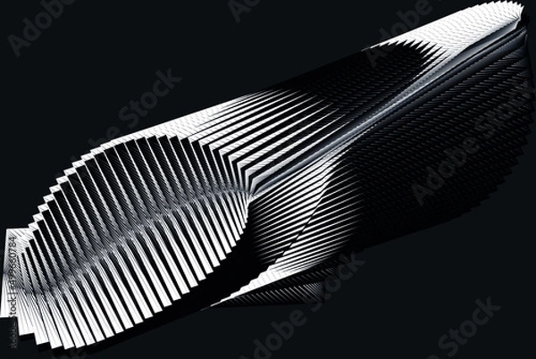 Fototapeta Black halftone lines background, creative pattern, vector modern design texture.