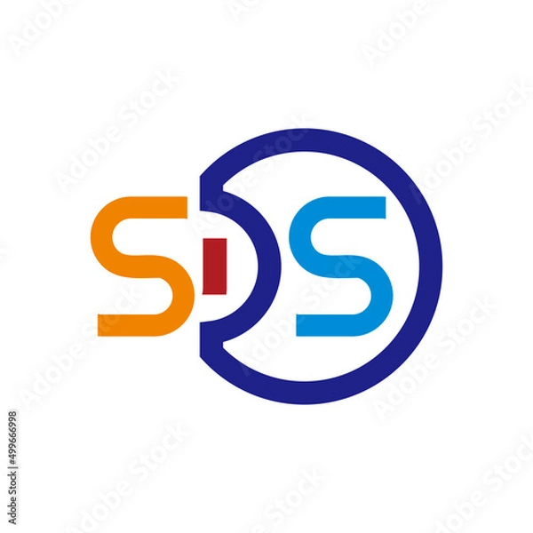 Obraz SDS vector logo illustration symbol