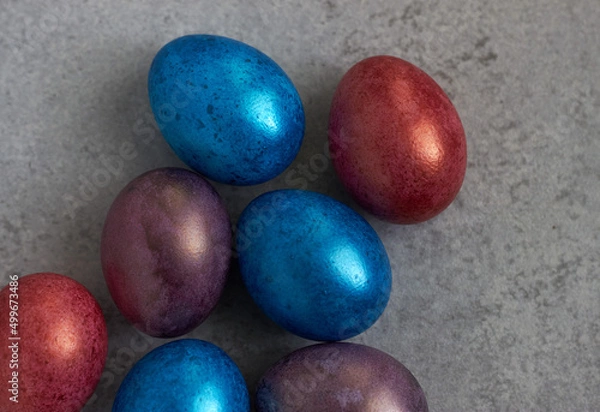 Fototapeta Painted eggs for easter