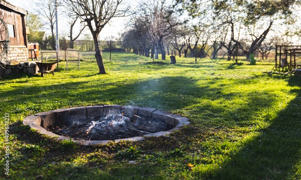 Obraz fireplace in spring