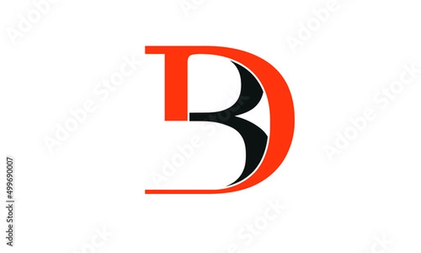 Obraz initials alphabet logo icon vector DB BD