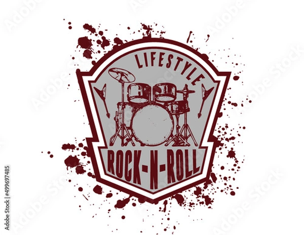 Obraz Rock N Roll Badge