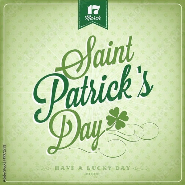 Obraz Happy Saint Patrick's Day Typographical Background