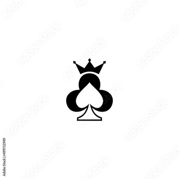 Fototapeta King poker logo design vector