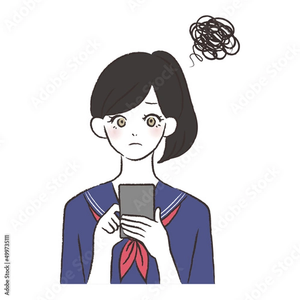 Fototapeta スマホを持つ女性