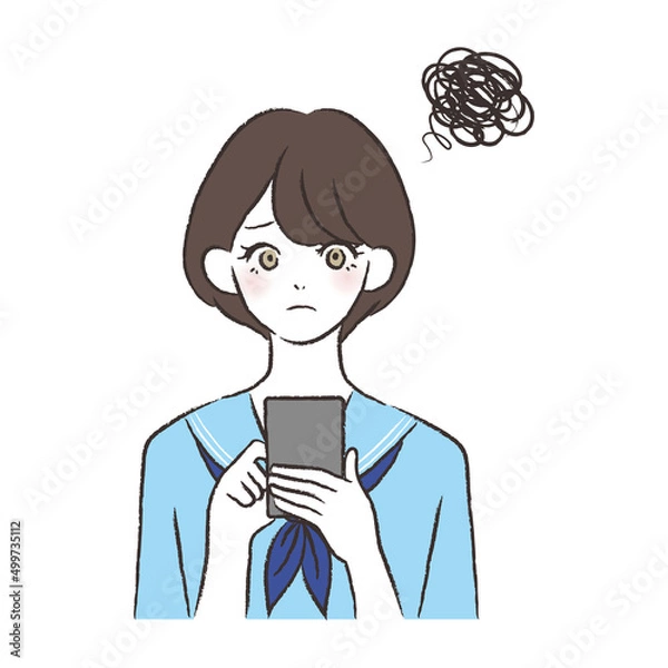 Fototapeta スマホを持つ女性