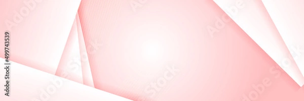 Fototapeta Modern light pink and gold abstract background. Abstract geometric shape pink gold background with light and shadow 3D layered for presentation design.