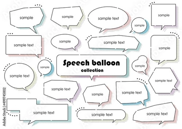 Obraz シンプルふきだしセット