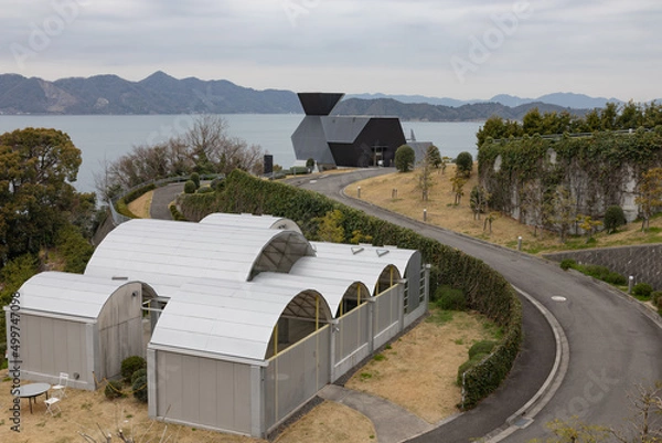 Fototapeta View of Toyo Ito Museum of Architecture, Ehime, Japan