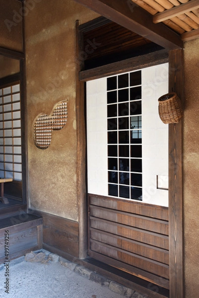 Fototapeta 落柿舎　台所入口　京都市右京区嵯峨野