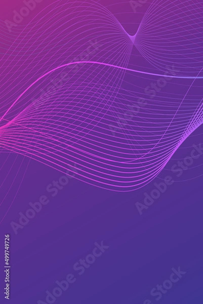 Fototapeta abstract background wallpaper using pink and blue gradient wave lines. The background is dominated by a blue and slightly red gradient. This design has portrait size